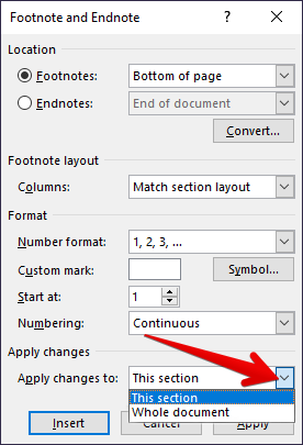 create endnotes in word